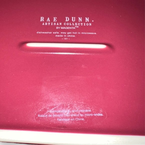 NEW Rae Dunn Red Ceramic Tupperware Thanksgiving Leftovers L 8” x W 5” x H 3” - Picture 8 of 10